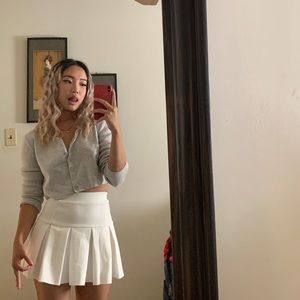 White tennis skirt